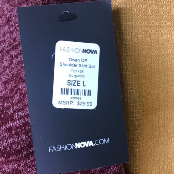 NWT Fashion Nova - Owen Off the Shoulder Skirt Set - Picture 4 of 5
